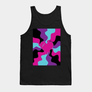 Heart Melt - Pink, Purple, Blue and Black Tank Top